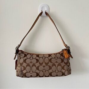 Coach 2002 Brown Signature Shoulder Bag